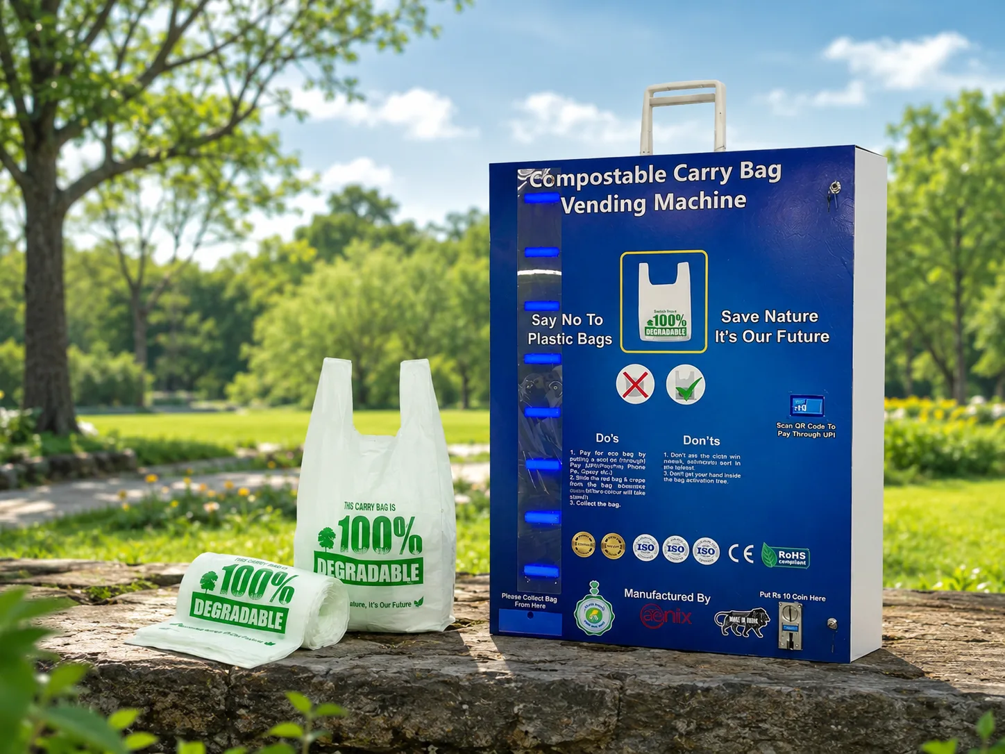 Compostable Carry Bag Vending Machine