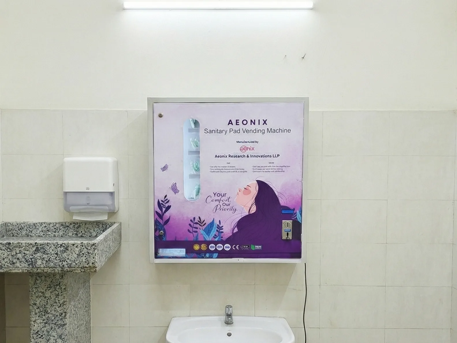 IoT Based Sanitary Pad Vending Machine & Incinerator
