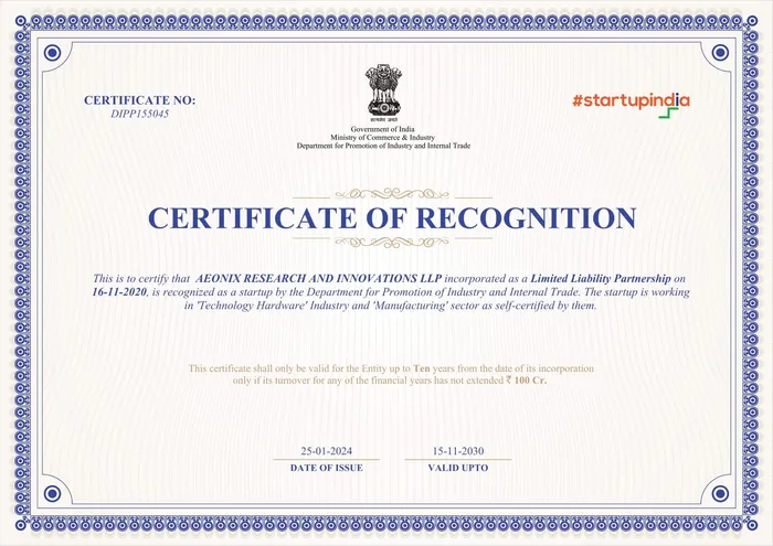 DPIIT Certificate
